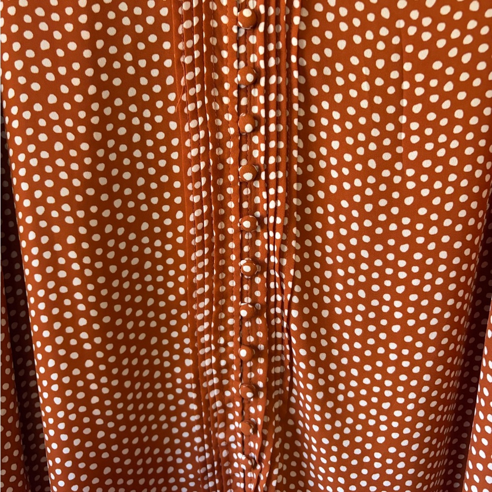 Torrid Red Polka Dot Blouse - Picture 5 of 6